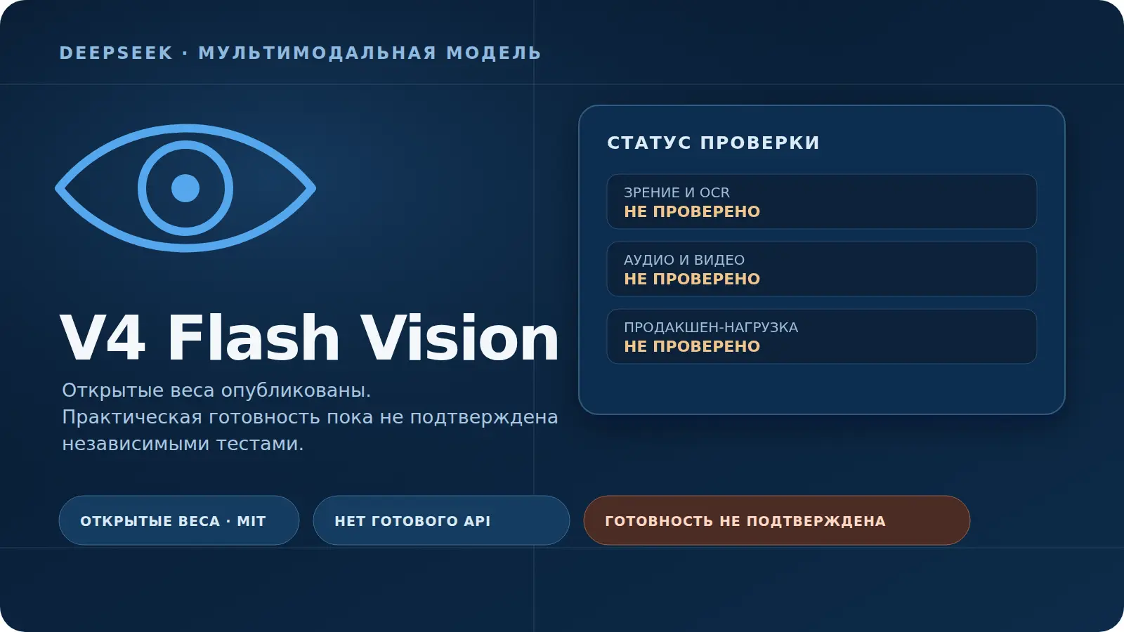Статус проверки DeepSeek V4 Flash Vision